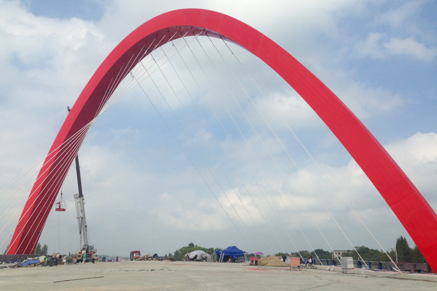Prístupový most cez kanál – projekt EPC elektrárne Bangladéš 337 MW/305 MW (netto)