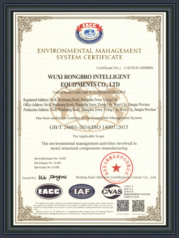 Certifikát systému environmentálneho manažérstva